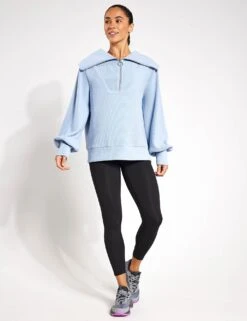 Varley Vine Half-Zip Pullover - Dusty Blue -Outlet Elevate Activewear Store Varley Vine Half Zip VAR00485 Dusty Blue 0010