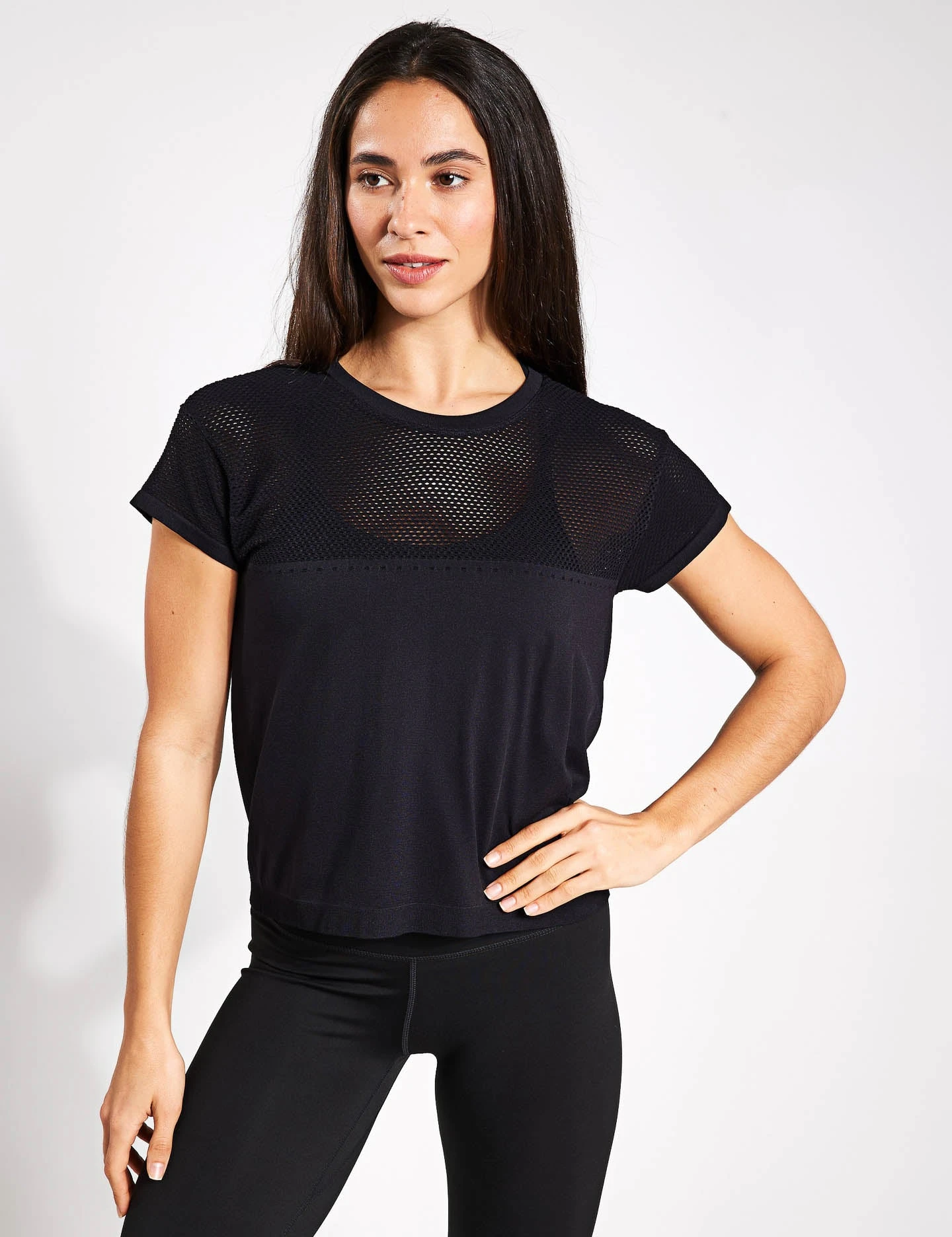Varley Calloway Boxy Tee - Black 1 Varley Calloway Boxy Tee - Black