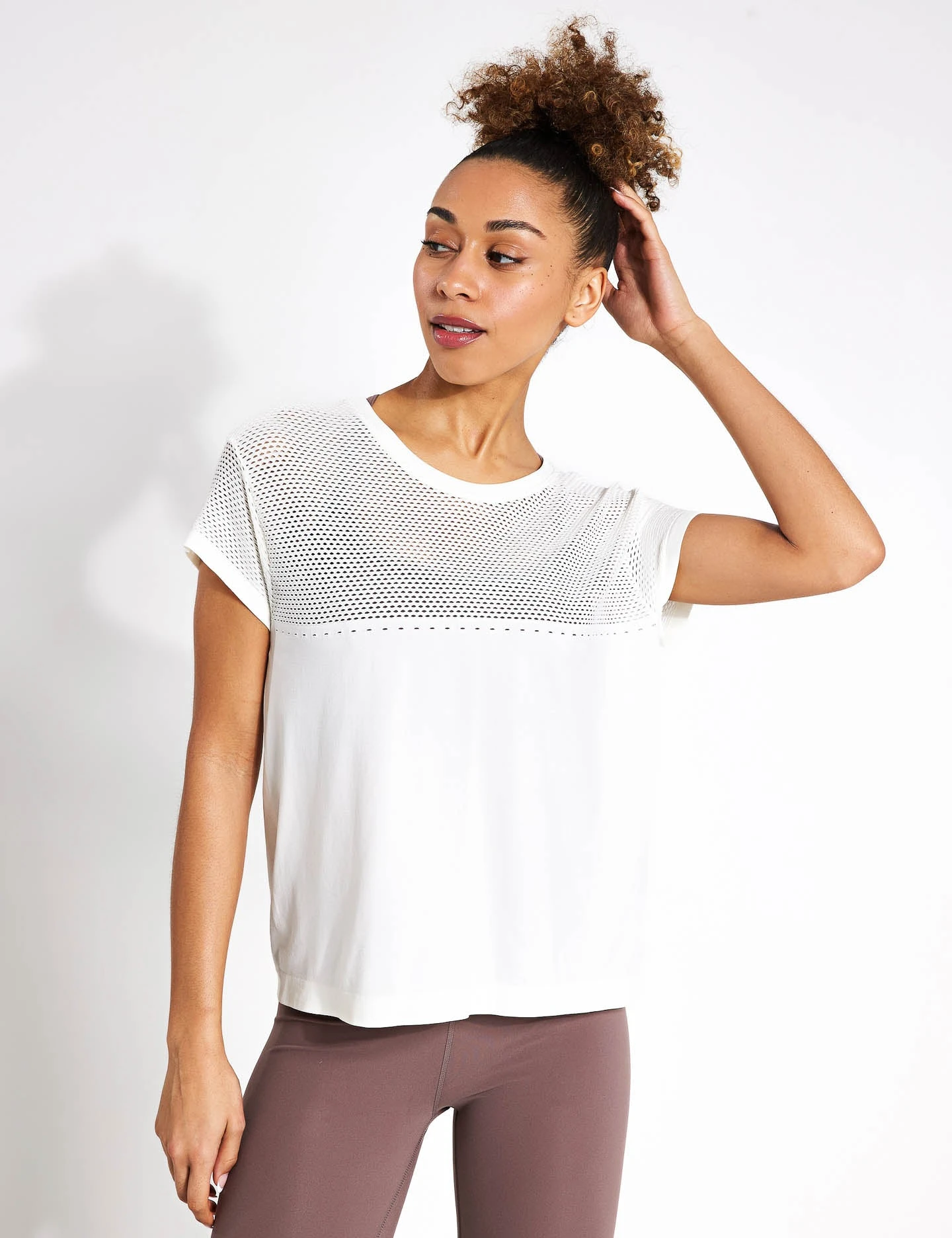 Varley Calloway Boxy Tee - Snow White 1 Varley Calloway Boxy Tee - Snow White