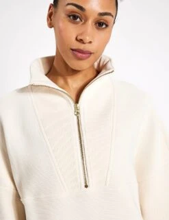 Varley Colebrook Half-Zip Sweat - Whitecap Grey -Outlet Elevate Activewear Store Varley colebrook half zip sweat VAR01762 GRE whitecap grey 0022