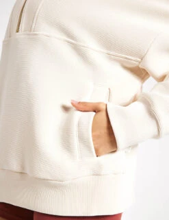 Varley Colebrook Half-Zip Sweat - Whitecap Grey -Outlet Elevate Activewear Store Varley colebrook half zip sweat VAR01762 GRE whitecap grey 0023