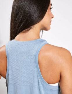 Varley Dacey Longline Tank - Ashley Blue -Outlet Elevate Activewear Store Varley dacey longline tank VAR01778 BLU 0023