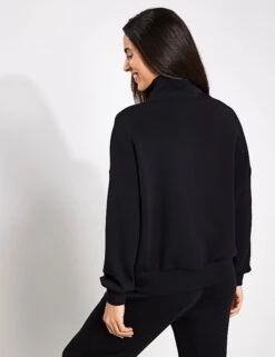 Varley Hawley Half Zip Sweat - Black -Outlet Elevate Activewear Store Varley hawley half zip sweat VAR01461 BLA 0025