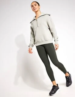 Varley Yates Half-Zip Sweat - Seagrass 7 Varley Yates Half-Zip Sweat - Seagrass -Outlet Elevate Activewear Store Varley yates half zip sweat VAR01657 SEA seagrass 0018