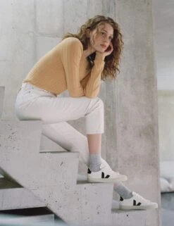 Veja Campo Leather - White Black -Outlet Elevate Activewear Store VejaCampoLeather WhiteBlack