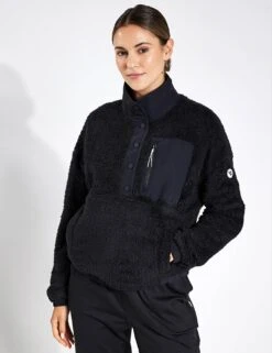 Vuori Cozy Sherpa Popover - Black