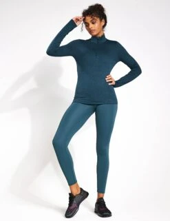 Vuori Halo Essential 1/2 Zip - Beryl Heather -Outlet Elevate Activewear Store Vuori Halo Essential 1 2 Zip Beryl Heather VW284 HBE Beryl Heather 0006