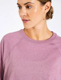 Vuori Long-Sleeve Halo Crew - Orchid Heather -Outlet Elevate Activewear Store Vuori L S Halo Crew VW241 HOD Orchid Heather 0004