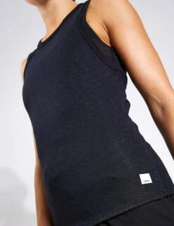 Vuori Sunrise High Neck Tank - Black -Outlet Elevate Activewear Store Vuori Sunrise High Neck Tank VW1012 BLK Black 0026