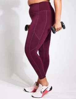 Kickstart Pocket 7/8 Legging - Fig -Outlet Elevate Activewear Store YMO 7 8 Pocket leggings FIG 0002