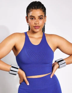 Full Circle Seamless Bra - Mazarine -Outlet Elevate Activewear Store YMO Full Circle Seamless Bra Mazzarine Blue 0066
