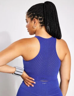Full Circle Seamless Bra - Mazarine -Outlet Elevate Activewear Store YMO Full Circle Seamless Bra Mazzarine Blue 0107