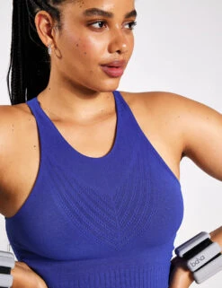 Full Circle Seamless Bra - Mazarine -Outlet Elevate Activewear Store YMO Full Circle Seamless Bra Mazzarine Blue 0112