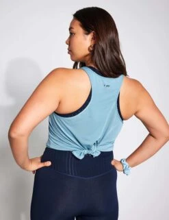 Motion Tie Tank - Jade -Outlet Elevate Activewear Store YMO Motion Tie Tank JADE 0018