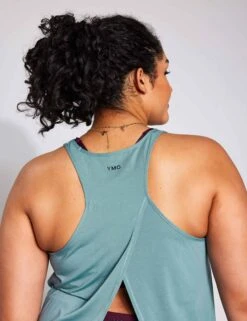 Motion Tie Tank - Jade -Outlet Elevate Activewear Store YMO Motion Tie Tank JADE 10