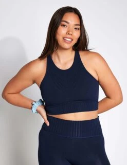 Full Circle Seamless Bra - Navy -Outlet Elevate Activewear Store YMO Seamless Bra NAVY 0007