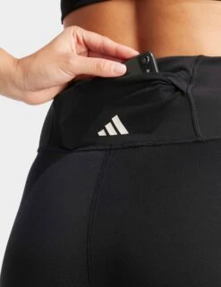 ADIDAS DailyRun 3 Stripes 5" Leggings - Black -Outlet Elevate Activewear Store adidas dailyrun 3 stripes 5in leggings black il7441 3