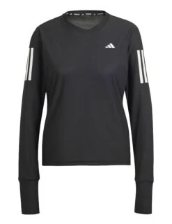 ADIDAS Own The Run Long Sleeve Tee - Black -Outlet Elevate Activewear Store adidas own the run long sleeve tee black in1568 2