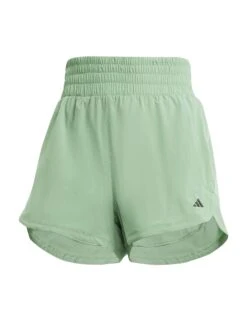 ADIDAS Pacer Stretch-Woven Zipper Pocket Lux Shorts - Preloved Green -Outlet Elevate Activewear Store adidas pacer stretch woven zipper pocket lux shorts preloved green iv5219 2