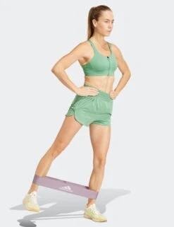 ADIDAS Pacer Stretch-Woven Zipper Pocket Lux Shorts - Preloved Green -Outlet Elevate Activewear Store adidas pacer stretch woven zipper pocket lux shorts preloved green iv5219 5