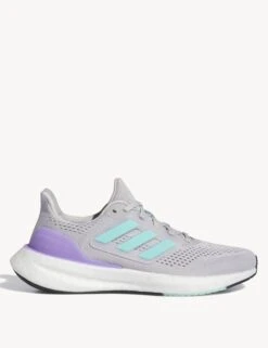 ADIDAS Pureboost 23 Shoes - Grey Two/Flash Aqua/Cloud White