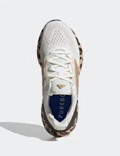 ADIDAS Pureboost 23 Shoes - Core White/Gold Metallic/Shadow Brown -Outlet Elevate Activewear Store adidas pureboost 23 shoes white gold brown if1558 2