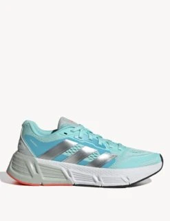ADIDAS Questar Shoes - Flash Aqua/Silver Metallic/Solar Red