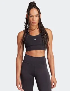 ADIDAS Run Pocket Medium-Support Bra - Black