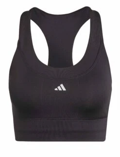 ADIDAS Run Pocket Medium-Support Bra - Black -Outlet Elevate Activewear Store adidas run pocket medium support bra black ix1553 2