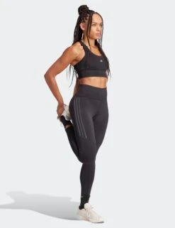 ADIDAS Run Pocket Medium-Support Bra - Black -Outlet Elevate Activewear Store adidas run pocket medium support bra black ix1553 5