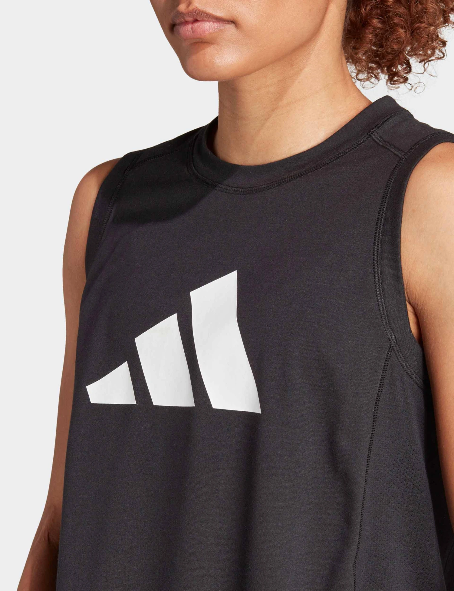 ADIDAS Train Essentials Big Performance Logo Training Tank Top - Black 3 ADIDAS Train Essentials Big Performance Logo Training Tank Top - Black - Image 3