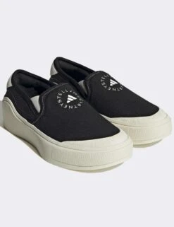 Court Slip-On Shoes - Core Black/Off White/Cloud White -Outlet Elevate Activewear Store adidas x stella mccartney court slip on shoes black white hp2772 5