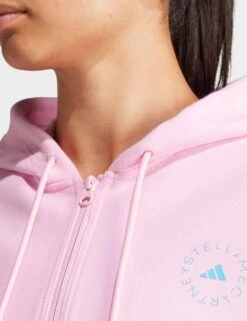 Cropped Hoodie - True Pink -Outlet Elevate Activewear Store adidas x stella mccartney cropped hoodie true pink it2538 4