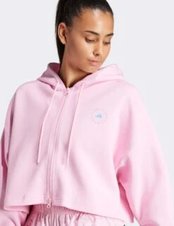Cropped Hoodie - True Pink -Outlet Elevate Activewear Store adidas x stella mccartney cropped hoodie true pink it2538 7