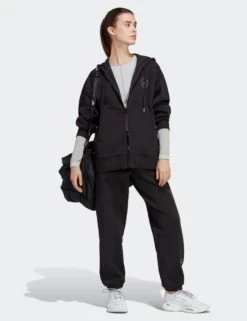 Full-Zip Hoodie - Black/White -Outlet Elevate Activewear Store adidas x stella mccartney full zip hoodie black white HR2200 5