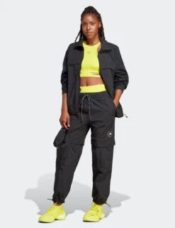 TrueCasuals Woven Solid Track Pants - Black -Outlet Elevate Activewear Store adidas x stella mccartney truecasuals woven solid track pants black ij0564 5