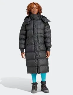TrueNature Long Padded Jacket - Black -Outlet Elevate Activewear Store adidas x stella mccartney truenature long padded jacket black hz9130 1