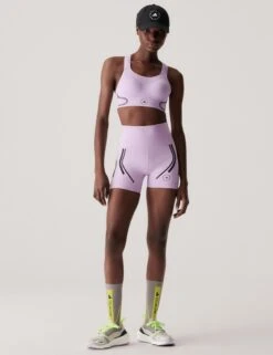 TruePace High Support Sports Bra - Purple Glow -Outlet Elevate Activewear Store adidas x stella mccartney truepace high support sports bra purple glow II3229 4