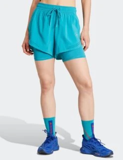 TruePurpose 2-in-1 Training Shorts - Blue Bay