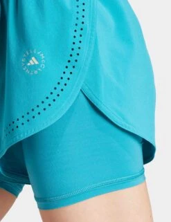 TruePurpose 2-in-1 Training Shorts - Blue Bay -Outlet Elevate Activewear Store adidas x stella mccartney truepurpose 2 in 1 training shorts blue bay ib6826 4
