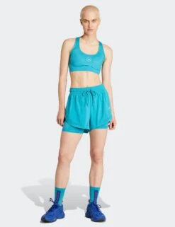 TruePurpose 2-in-1 Training Shorts - Blue Bay -Outlet Elevate Activewear Store adidas x stella mccartney truepurpose 2 in 1 training shorts blue bay ib6826 5