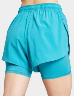 TruePurpose 2-in-1 Training Shorts - Blue Bay -Outlet Elevate Activewear Store adidas x stella mccartney truepurpose 2 in 1 training shorts blue bay ib6826 6