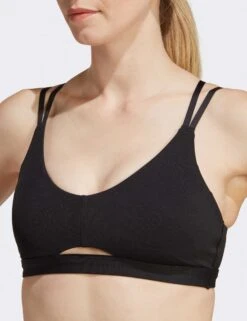 ADIDAS Yoga Studio Luxe Light-Support Bra - Black -Outlet Elevate Activewear Store adidas yoga studio luxe light support bra black HR3036 4