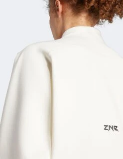 ADIDAS Z.N.E. Quarter-Zip Track Jacket - Off White -Outlet Elevate Activewear Store adidas zne quarter zip track jacket off white is3898 4