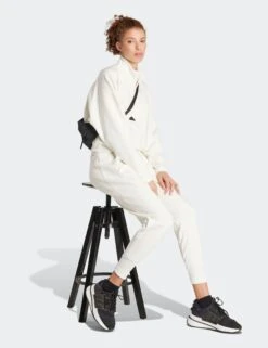 ADIDAS Z.N.E. Quarter-Zip Track Jacket - Off White -Outlet Elevate Activewear Store adidas zne quarter zip track jacket off white is3898 5