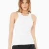 Ribbed Aspire Full Length Tank - White
