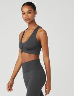 Wild Thing Bra - Anthracite 8 Wild Thing Bra - Anthracite -Outlet Elevate Activewear Store alo yoga wild thing bra anthracite W9327R 8