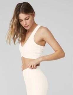 Wild Thing Bra - Ivory -Outlet Elevate Activewear Store alo yoga wild thing bra ivory W9327R 8