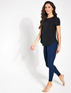 Beyond Yoga Featherweight On The Down Low Tee - Darkest Night -Outlet Elevate Activewear Store beyond yoga featherweight on the down low tee darkest night GIP523 0019