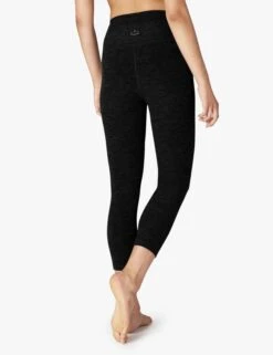 Beyond Yoga Spacedye Walk And Talk High Waisted Capri Legging - Darkest Night